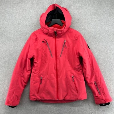 Obermeyer Ski Jacket Girls Size XL Pink Long Sleeve Softshell Hooded Snow Skirt - Image 1 of 4