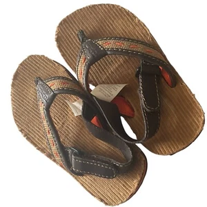 NEU Baby GAP hellbraune/braune Sandalen einzigartig Cord abgenutzt Strand Atmosphäre Kleinkind 9 - Bild 1 von 8