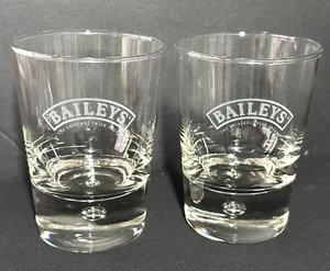 2 Vasos Baileys Crema Irlandesa Antiguos Whisky Lowball Rocks Fondo Burbuja - Imagen 1 de 5