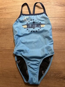 Agon Swimsuit 26 Youth Blue Max Resist Thin Straps Competition - Picture 1 of 13