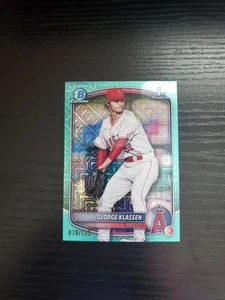 George Klassen - 2025 Bowman Chrome 1st Bowman BCP-63 - MEGA REFRACTOR AQUA /125 - Picture 1 of 2