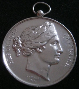 MDS FRANKREICH FRANCE MEDAILLE 1849 VON E. ROGAT, SILBER, GEHENKELT # - Picture 1 of 2
