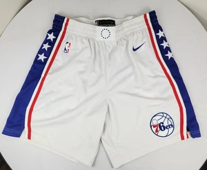 Philadelphia 76ers NBA Nike Engineered Swingman White Game Shorts Mens XL 42 - Picture 1 of 24