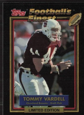 Tommy Vardell, 1992 Finest, #43, Cleveland Browns, - Image 1 of 2