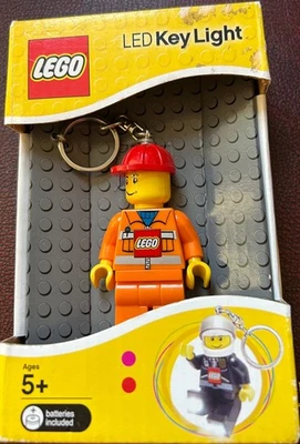 LEGO Construction Worker LED Torch Light Key Ring DAMAGED BOX - see photos NEW - Image 1 of 4