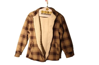 TR MK Elevani Weatherproof Jacket Boy Plaid Sherpa Lined Snap Flannel Jacket 12 - Image 1 of 4