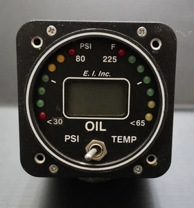 Medidor de temperatura de presión de aceite vintage Electronics International OPT-1 - Imagen 1 de 3