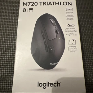 Logitech M720 Triathlon Wireless Mouse - Black - Picture 1 of 3
