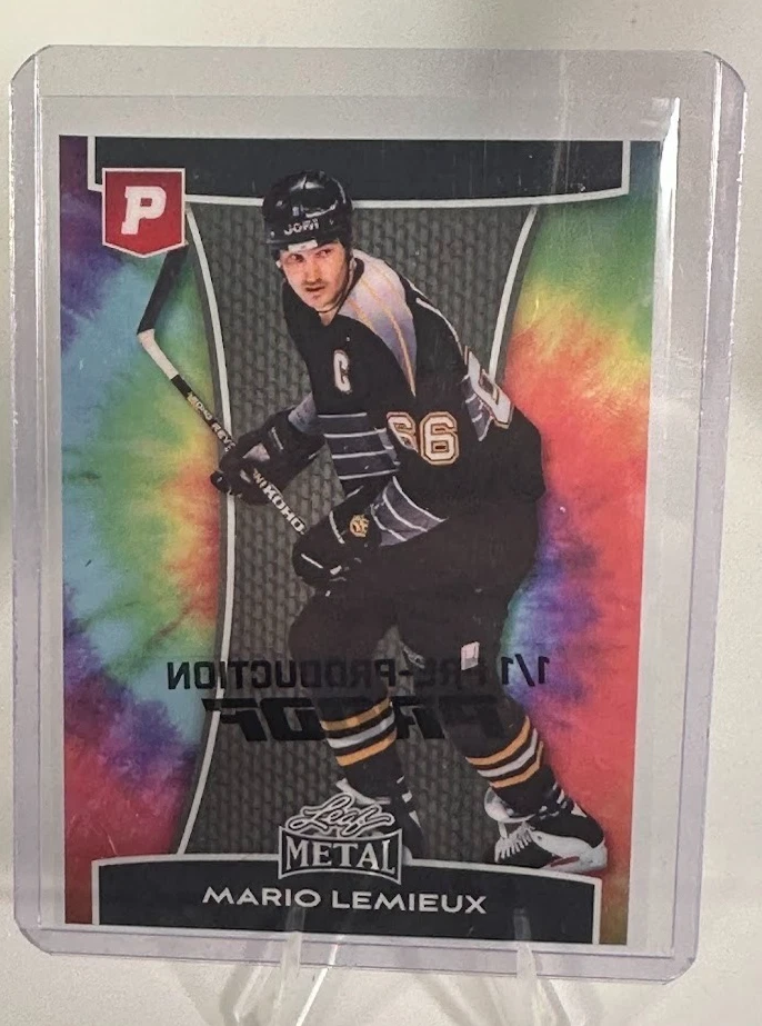 Mario Lemieux 2025 Hoja Metal Prístina Subasta Colección Tie-Dye Prueba 1/1 Foto 1 de 2