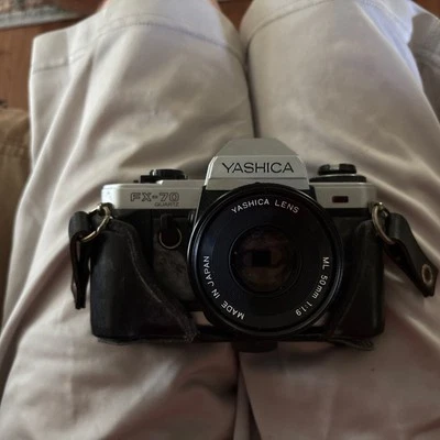 Yashica FX-70 Quartz 35mm Film SLR Camera With Case/cover UNTESTED - Image 1 of 4
