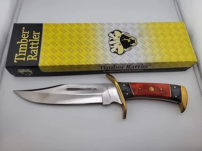 TIMBER RATTLER #TR77 Bowie Fixed Blade Knife 12 1/8" Long New W/Box - Image 1 of 4