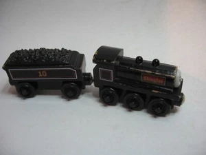 DOUGLAS AND TENDER Learning Curve Wooden Train Engine ( Fits Brio Thomas ) - Picture 1 of 3