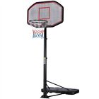 7-10ft Height-Adjustable Basketball Hoop System w/43 in Backboard for Outdoor