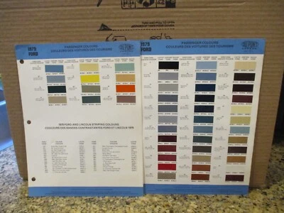 PAINT COLOUR REFERENCE 1979 F0RE PASSENGER  AUTOMOTIVE  PAINT CHIPS SAMPLE - Image 1 of 2