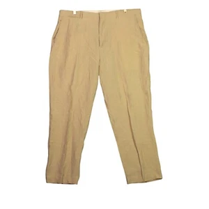 Vintage Polo Ralph Lauren Pant Mens 38x30 Beige Linen Silk Pockets Lightweight - Picture 1 of 12