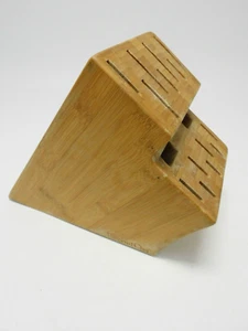 The Pampered Chef Knife Block Wooden Large 16 Slot - Picture 1 of 7
