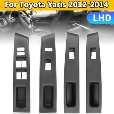 Interruptor de ventana de puerta de 4 puertas bisel panel de ajuste izquierdo derecho para Toyota Yaris 2012-2014 Foto 1 de 4