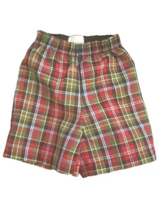 Dennis 4T 4 Toddler Boys Plaid Shorts Elastic Waist School Uniform Made In USA - Picture 1 of 6
