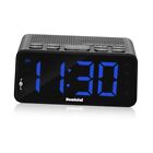Digital Alarm Clock Radio with AM/FM Radio, Multi-Colors 1.4” LED Digits, 