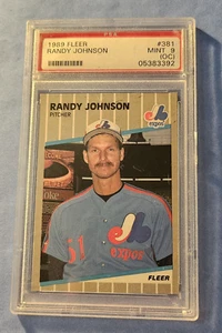 Fleer Randy Johnson RC 1989 #381 casi nuevo-como nuevo 9 oc PSA exposiciones A#12832 - Imagen 1 de 2