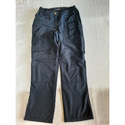 Calça cargo 5.11 tática feminina 6 utilitária ativa regular azul marinho mistura de algodão - Imagem 1 de 4