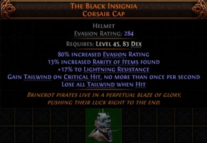 💥Path Of Exile 2💥Dawn Of The Hunt💥Helm💥The Black Insignia Corsair Cap - Bild 1 von 1