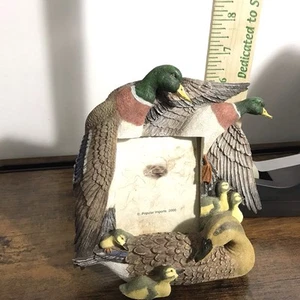 Duck Family Picture Frame 7” X  6”  Picture Opening 3”x3” Popular Imports 2000 - Picture 1 of 7
