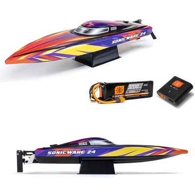 Pro Boat PRB-1992T1 Sonicwake 24" Self-Righting Brushless w/Batt/Charger RTR Red - Image 1 of 4