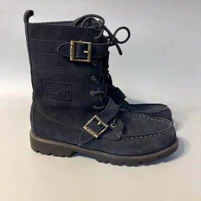 Bota POLO RALPH LAUREN Junior's Ranger Hi Size Meninos 5 Camurça Azul Escuro - Imagem 1 de 4