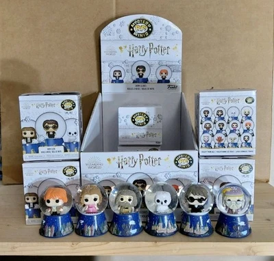 Funko Mystery Minis Harry Potter Globo de Nieve Lote de 6 Cajas Hagrid Hedwig + Pantalla Foto 1 de 4