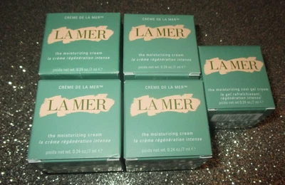 4x La Mer The Crema Suave Hidratante 0.24oz / 7mL y 1x Gel Refrescante Crema 7ml Foto 1 de 3