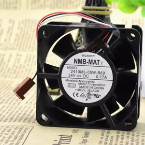 NMB-MAT 2410ML-05W-B69 Fan 6025 DC 24V 0.17A Cooling Fans Ball Bearing 3PIN - Afbeelding 1 van 5