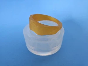 BRACELET CLEAR SILICONE MOLD, CHUNKY UNEVEN MATTE LOOK BRACELET (MB222)  - Picture 1 of 8