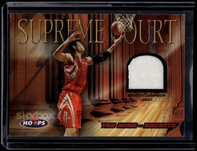 Camiseta deportiva Fleer Skybox Yao Ming 2004-05 #SC-YM Corte Suprema usada en juegos Foto 1 de 2