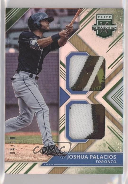 2018 Panini Elite Extra Edition Dual Materials Emerald /10 Joshua Palacios - Image 1 of 2