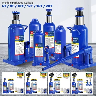 Welded Bottle Jack 6/8/10/12/16/20 Ton Manual Car Repair Shop Foto 1 de 4