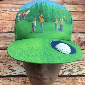 Vintage Golf Themed SnapBack Hat Salamander Golf Cap 1993 NEW/WOW - Picture 1 of 12