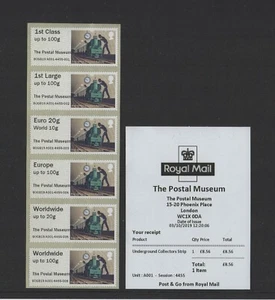 UNDERGROUND POSTAL MUSEUM A001 OCTOBER 2019 Collector Strip POST GO FV £17.65 - Picture 1 of 1