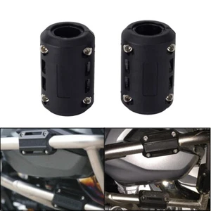 22/25/28mm Motorcycle Universal Crash Bar Guard Slider Frame Bumper Block - Pair - Picture 1 of 12