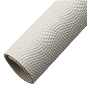 White GLOSSY Pearl FAUX LEATHER SHEET 8" x 12" WHOLESALE 1128551 Embossed - Picture 1 of 1