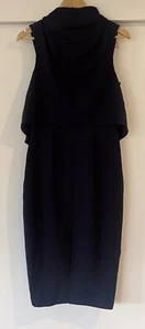 KEEPSAKE The Label - Ladies SMALL Navy Midi Dress With Front Overlay - Picture 1 of 9