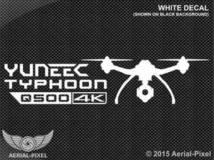 Yuneec Q500 4K ventana tifón/estuche calcomanía pegatina cuadricóptero UAV dron - Imagen 1 de 12