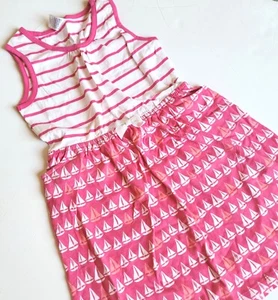 Gymboree Girls sz 12 "Hop n Roll" Pink Sailboats Dress NWT Nautical  - Picture 1 of 3
