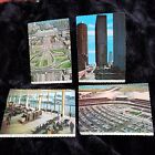 Chicago Postcards Lot/4 O'Hare Terminal Eisenhower Expressway Marina City