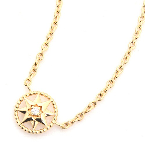 Collana Christian Dior Rose Des Vents in oro giallo 18 carati con diamanti 43...