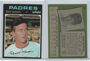 1971 Topps Baseball, #548 Don Mason, San Diego Padres - Picture 1 of 1