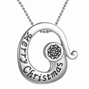 J&J Bro™ Christian Merry Christmas Pendant Necklace -I - Picture 1 of 10