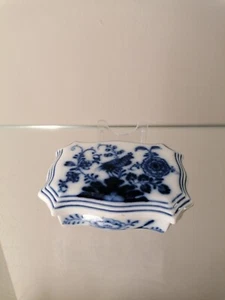 Meissen Porzellan Streichholz Dose Blaumalerei Knaufzeit - Picture 1 of 7