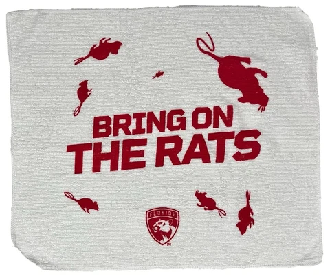 Official Florida Panthers Playoff Rally Towel From Game 4 Of The East Coast Cover
