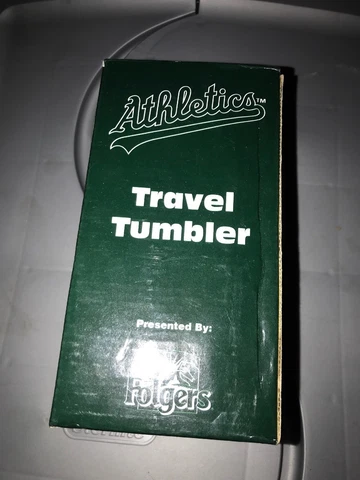 Oakland A's Athletics Travel Tumbler Folgers 2007 In Original Box Cover